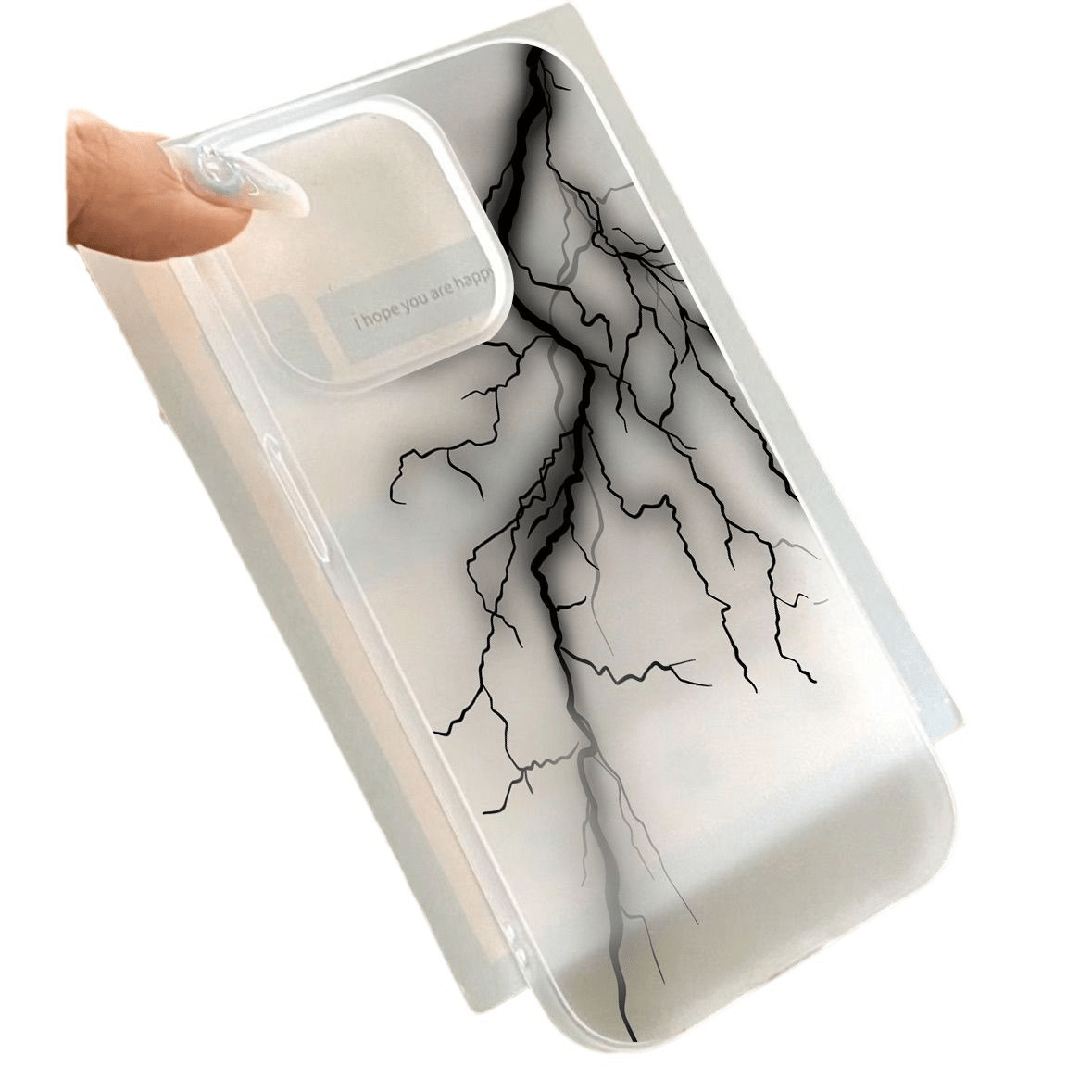 Frosted Semi-Transparent Lightning Phone Case for Apple iPhone 11 12 13 14 15 Pro