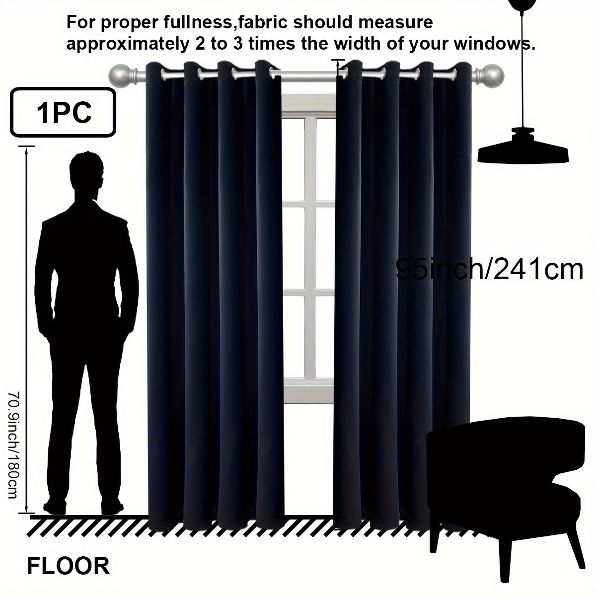 Insulation Blackout Circle Curtains for Bedrooms and Living Rooms Noise Blocker