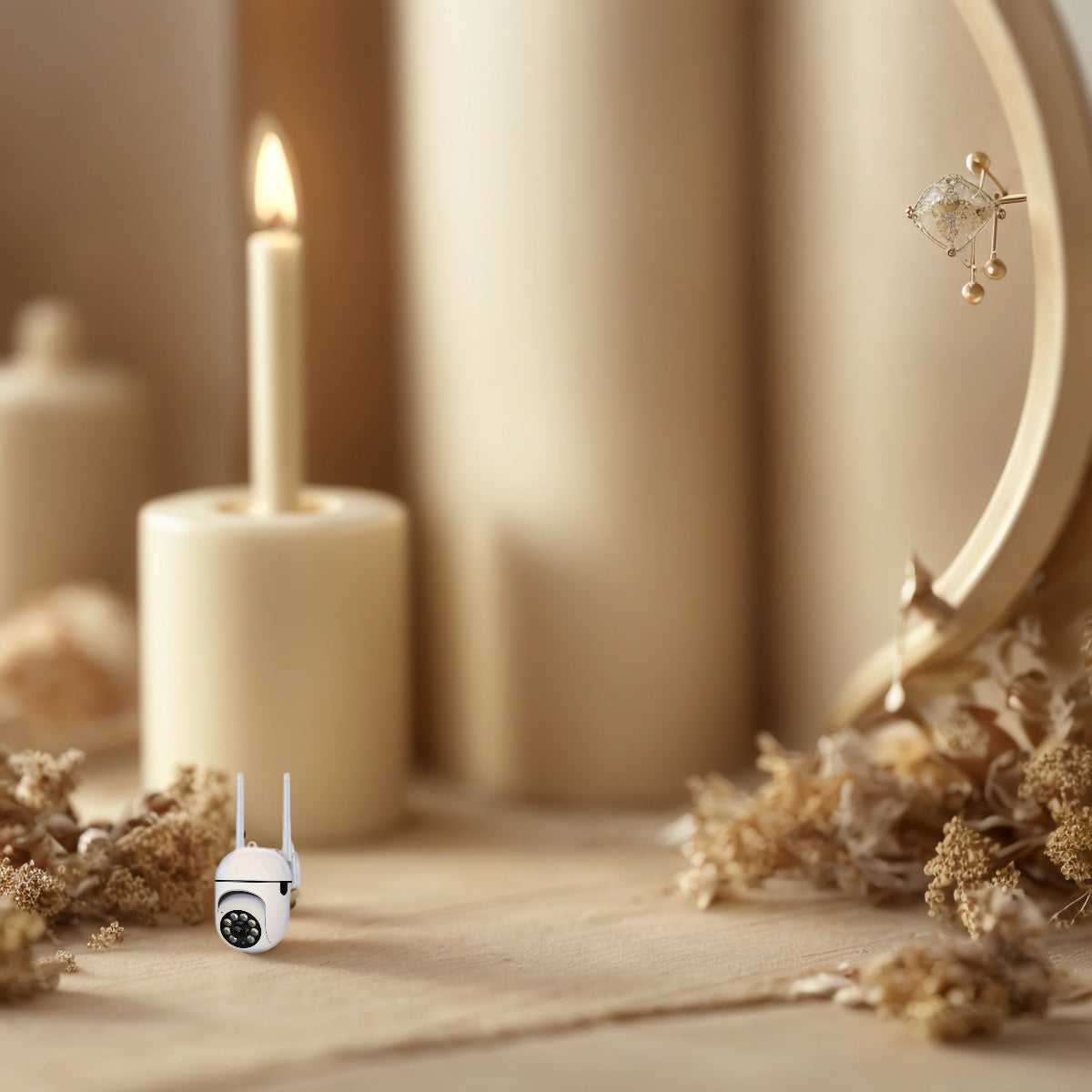 Qo‘zg‘alish, burilish va zoom bilan simsiz xavfsizlik kamerası, kechqurun ko‘rish, ikki tomonlama audio, harakatni aniqlash, ob-havo sharoitlariga chidamli