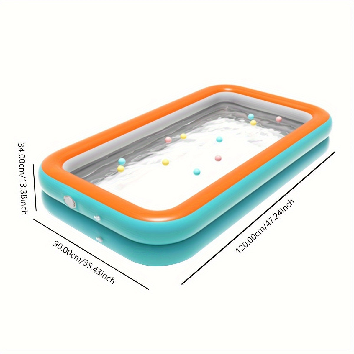 Inflatable Pool with Ocean Balls for Family Home Use