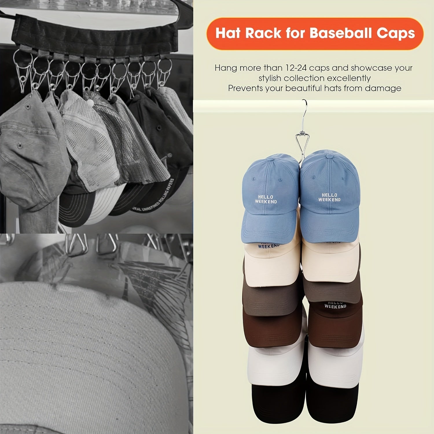 Non-slip Ties Hanger with Hooks for Scarves Belts Closet Organizer Space Saver