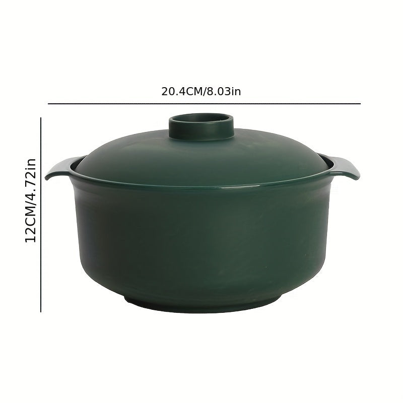 Non-Slip Microwave-Safe Salad Bowl with Lid for Grains and Pasta