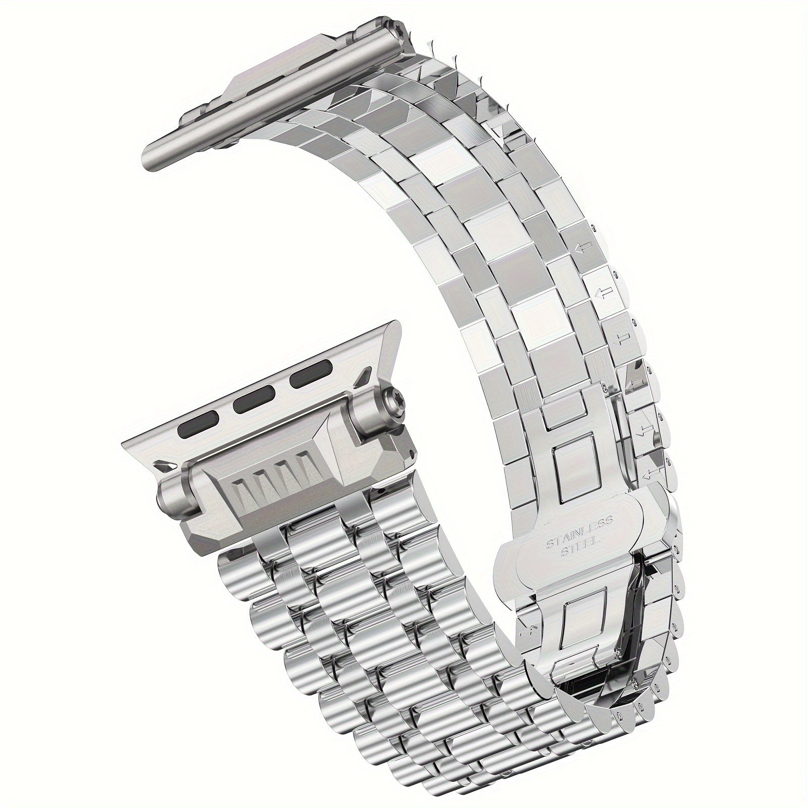 316L Stainless Steel Connector Strap for Apple Watch Bands 42-49mm Series 1-10