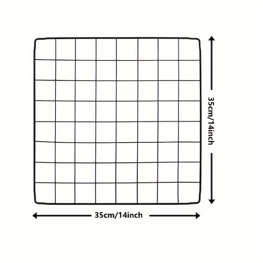 Metal Photo Wall Grid Panel Decorative Iron Display Rack Wire Grid for Photos 2 Sizes