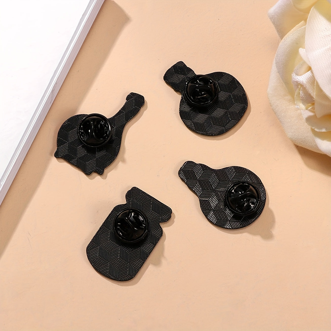 Set of 4 Cat and Plant Enamel Pins for Women Jewelry Brooches Alloy Stylish Accessories