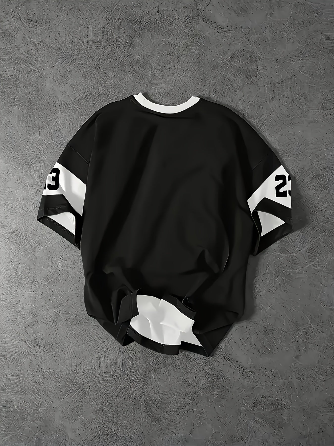 Erkaklar uchun polyester jersi futbolka, poyga mavzusi, yumshoq bo'yin, qisqa yenglar, raqamli bosma, oddiy moslik, tasodifiy sport uslubi - 150gsm.