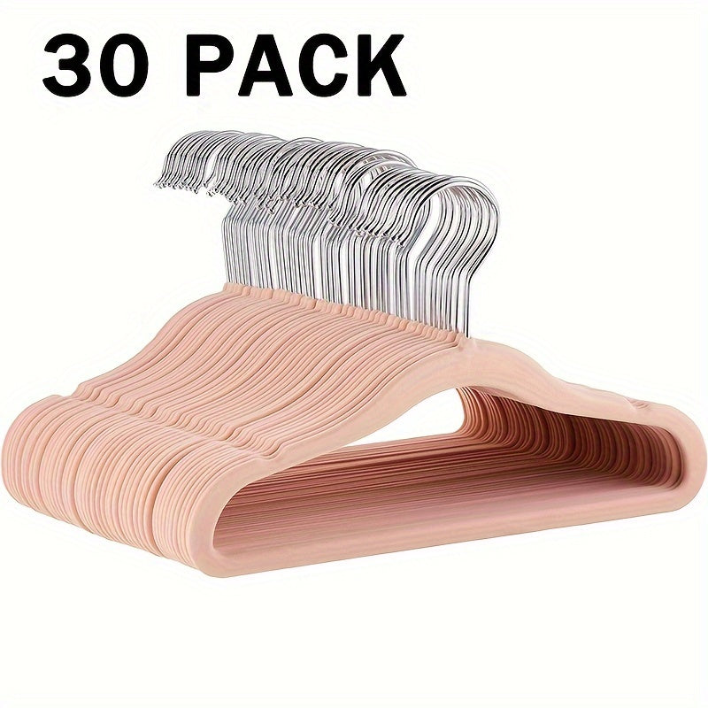 50/30 Pack Velvet Hangers Non-Slip Space-Saving for Coats Pants Dresses