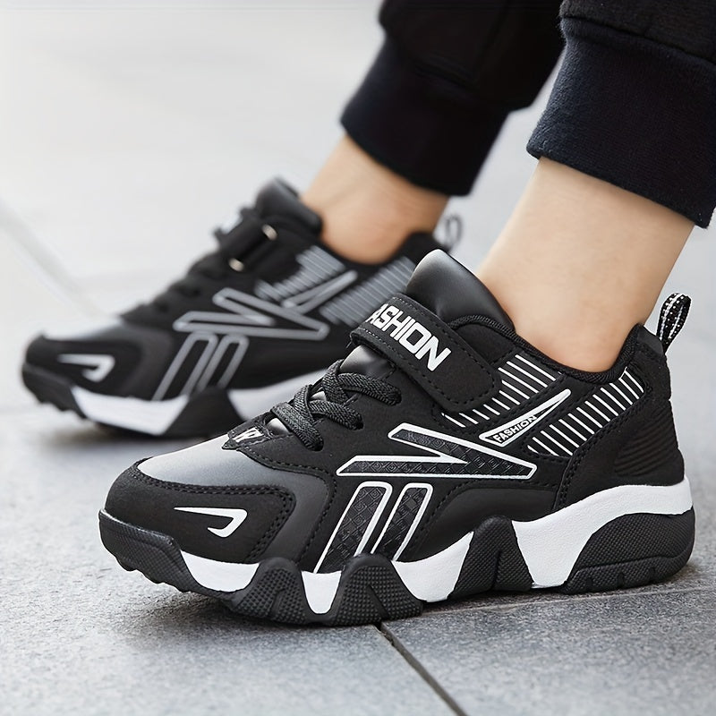 Toddler Boys Girls Sneakers Casual Sports Style Low Top PU Upper TPR Sole Non-Slip Running Shoes