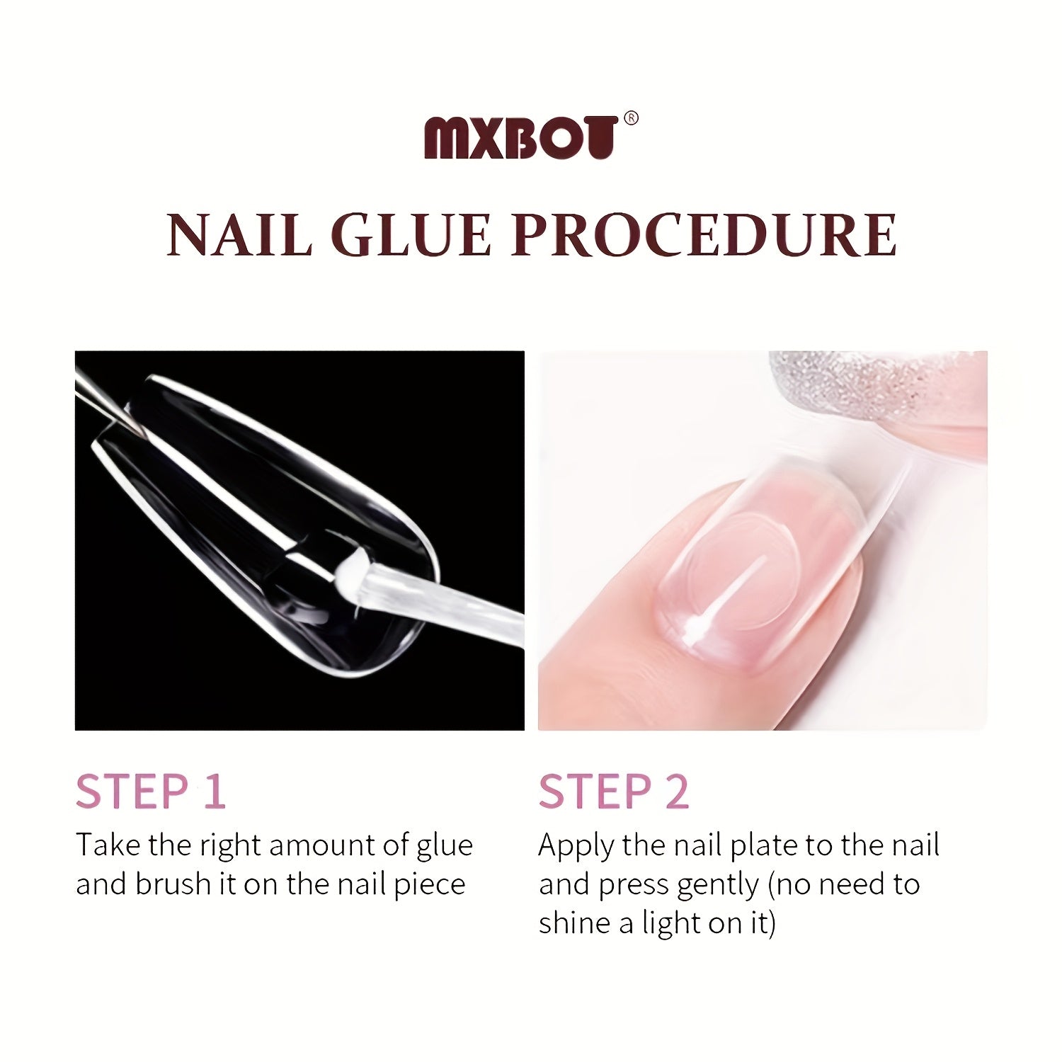 8g Clear Waterproof Formaldehyde-Free Gel Nail Glue for Press-On and Acrylic Nails