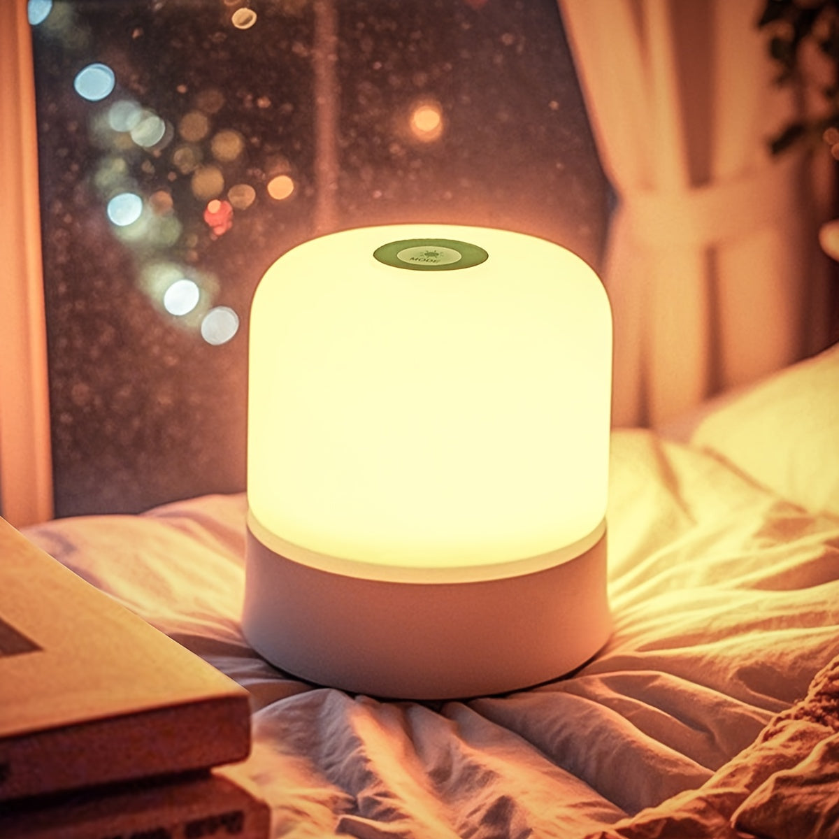 Modern Touch LED Night Light with Adjustable Brightness and 3 Color Modes for Bedroom Reading and Home Decor