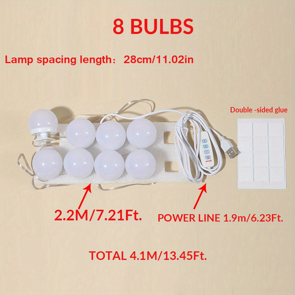 Dimmable LED Vanity Mirror Lights for Makeup and Bathroom Mirrors Plastic Modern Polished Up-Style Sconce