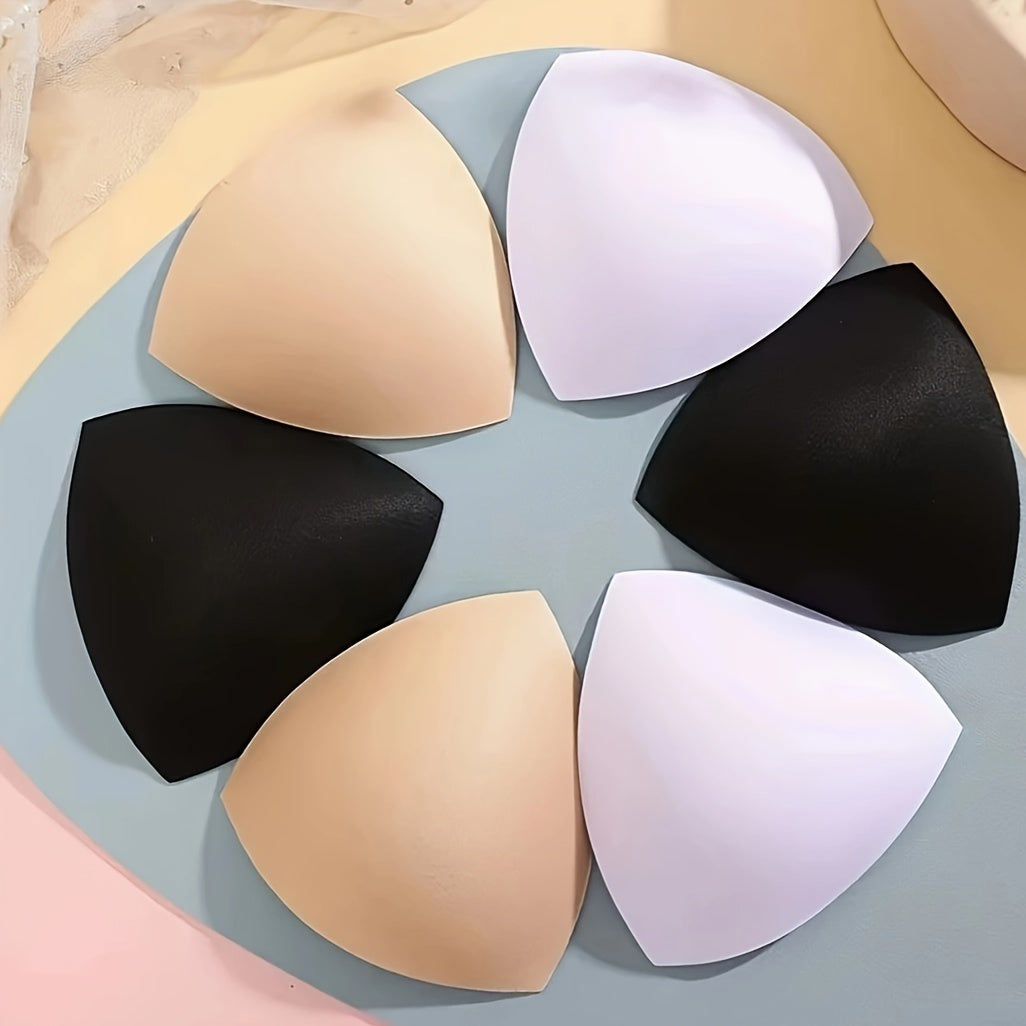 Women's Invisible Triangular Sponge Bra Pads Set for Support and Enhancement