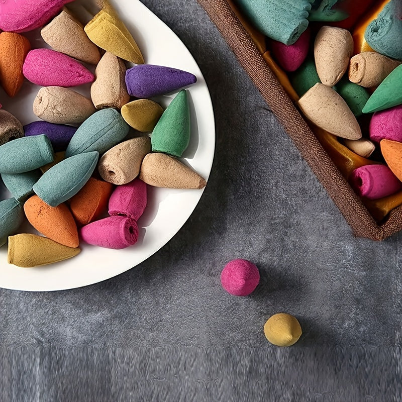 Natural Backflow Incense Cones for Meditation Yoga Waterfall Burner Cleansing 120 Pack