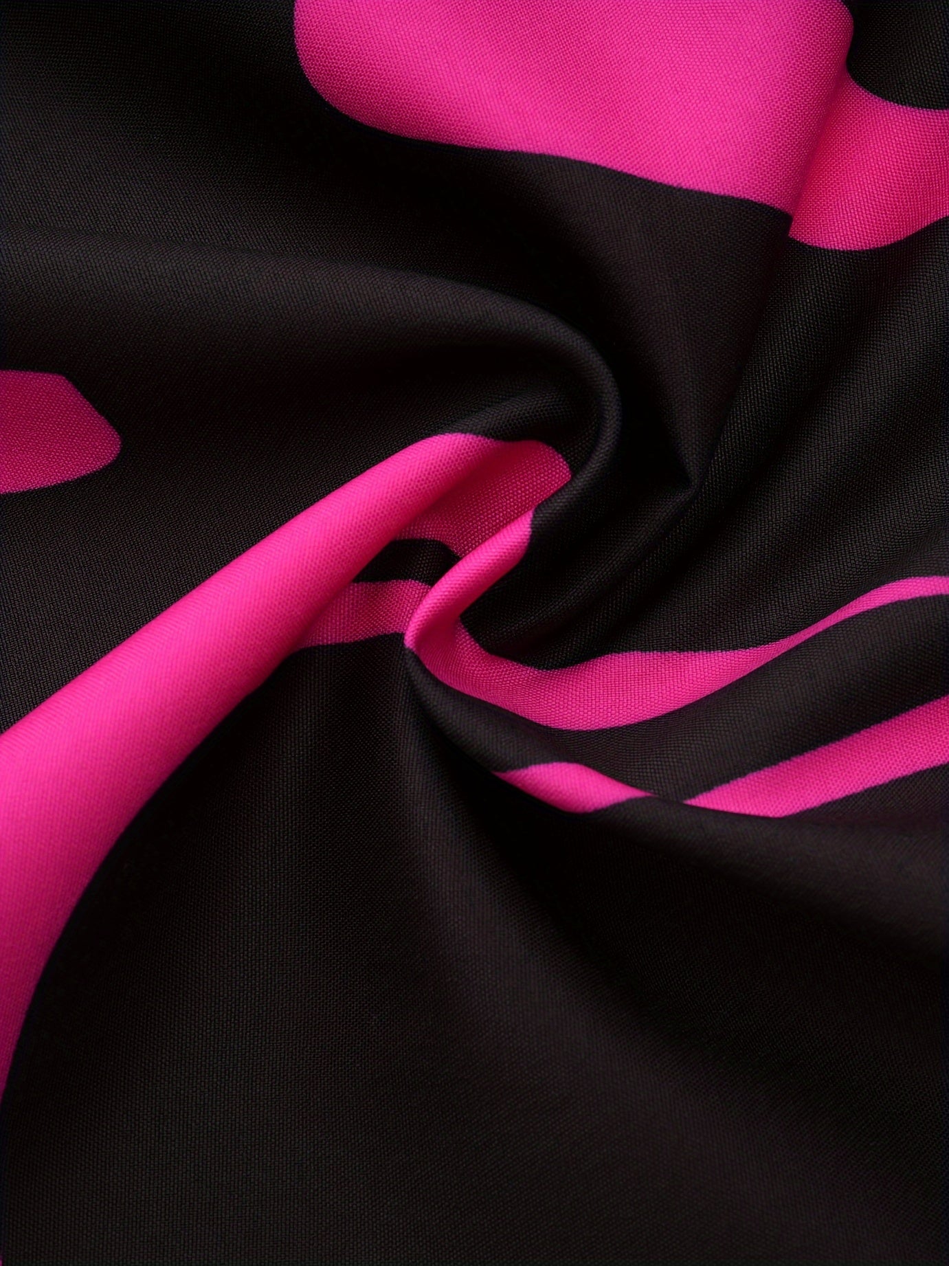 Plus Size Allover Print Button Front Shirt Long Sleeve Curved Hem Women's Clothing