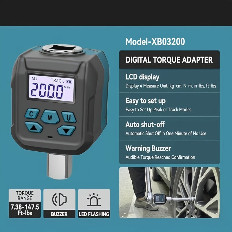 Adaptador de par digital de 1/2 pulgada con adaptadores de enchufe de 1/4 y 3/8 pulgada