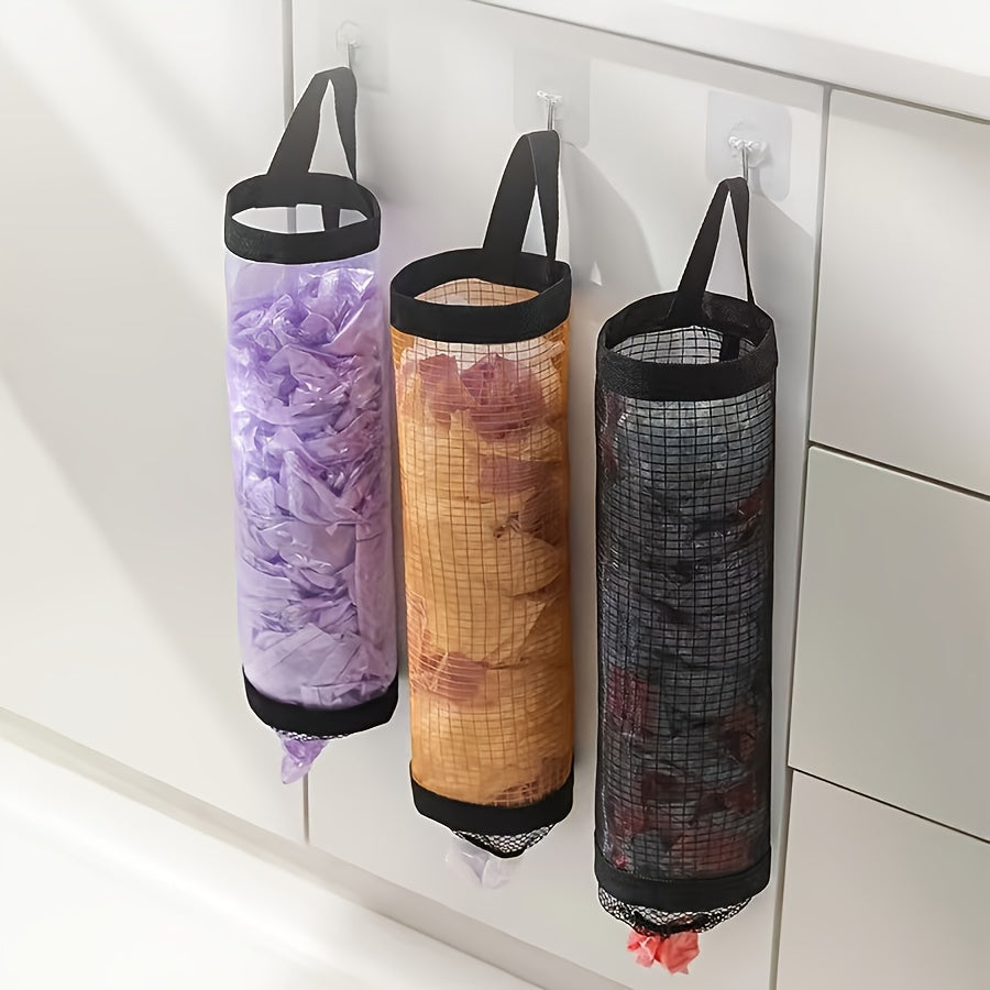 Large Capacity Foldable Wall-Mounted Kitchen Organizer for Trash Bags