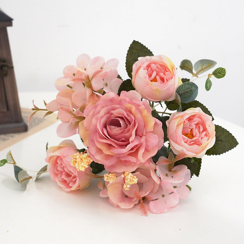 Artificial Flowers with Hibiscus Roses and Peonies for Home Decor Weddings and Gifts