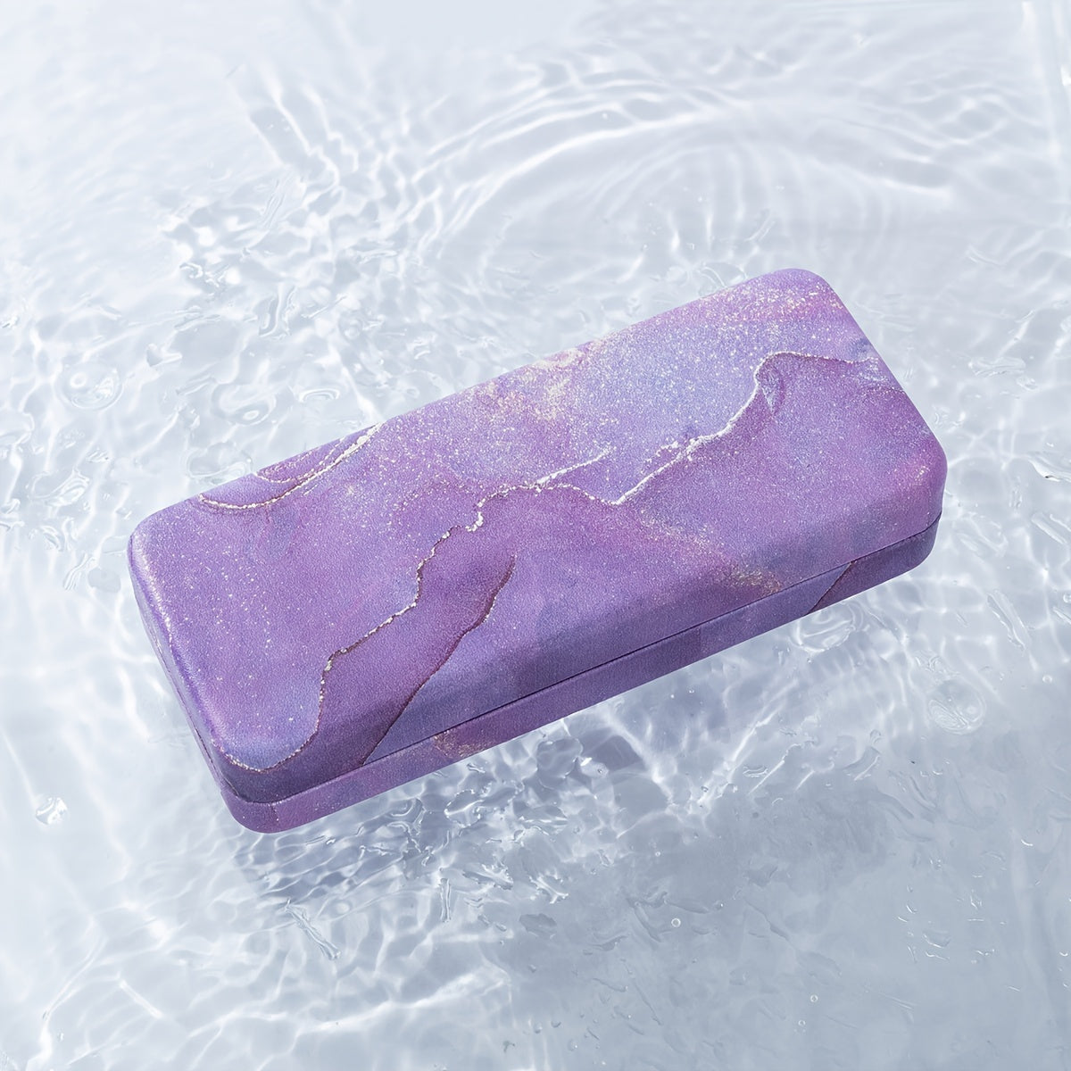 Women's Marble Patterned Eyeglass Case for Stylish Protection and Organization