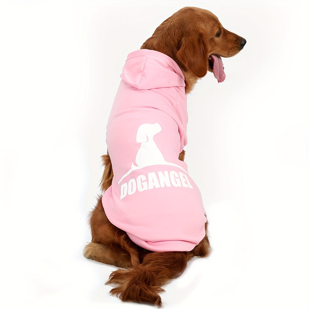 Dog Hoodie Pullover for Medium and Large Dogs All-Season Polyester Fashionable Pet Sweater