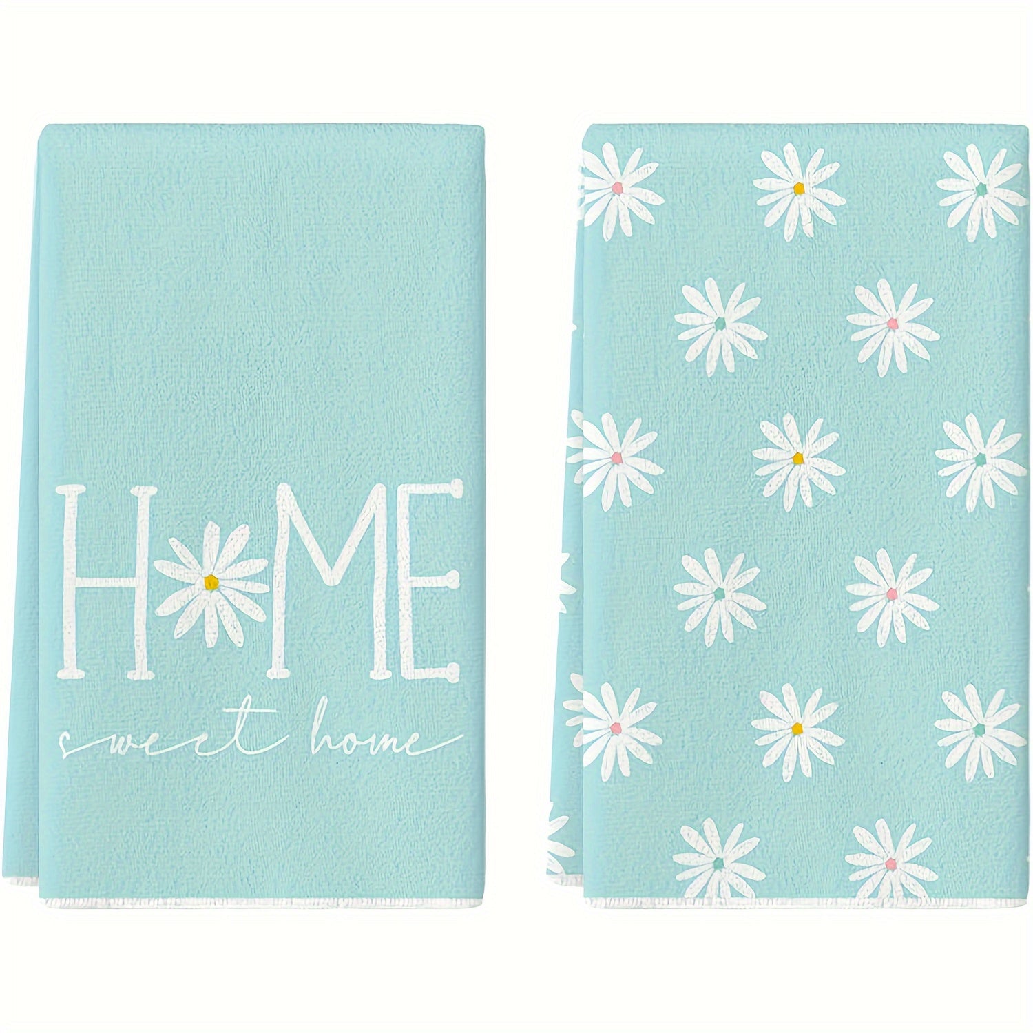 Set of 2 Summer Floral Kitchen Towels 45.72x71.12 cm for Wedding Decoration