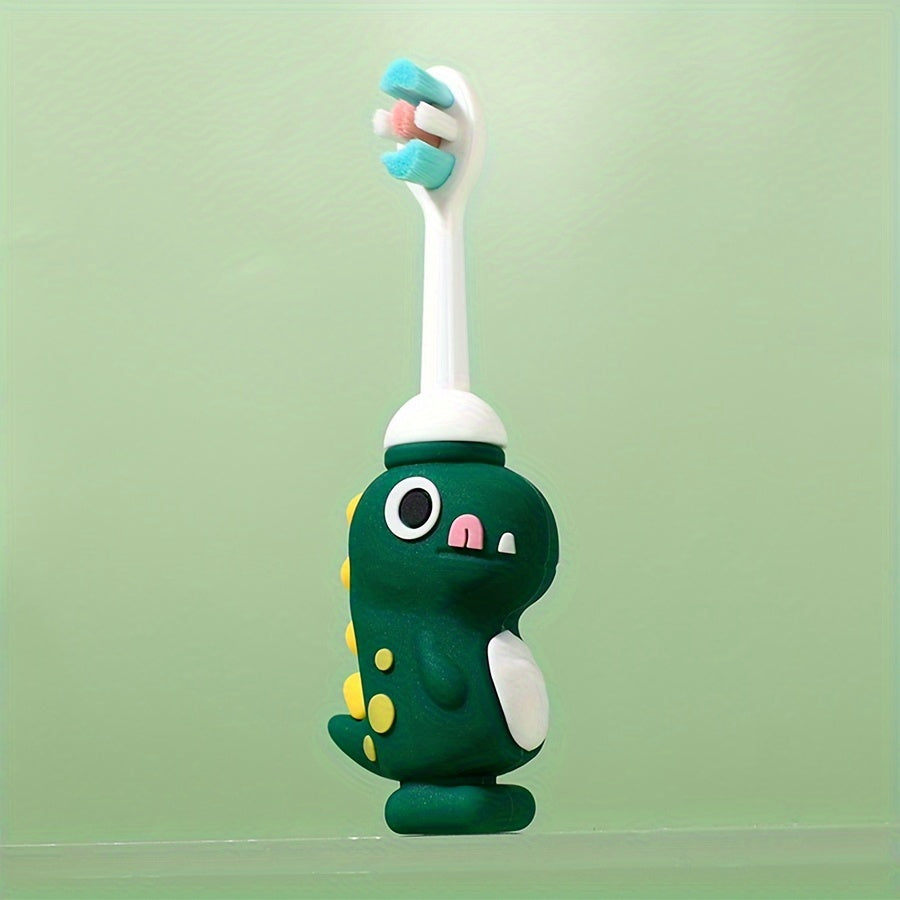 Kids Toothbrush - Soft Bristle Cartoon Dinosaur for Children 3-6 Unisex