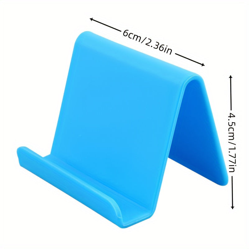 White Plastic Desktop Phone and Tablet Holders Set of 2 Portable Home Use