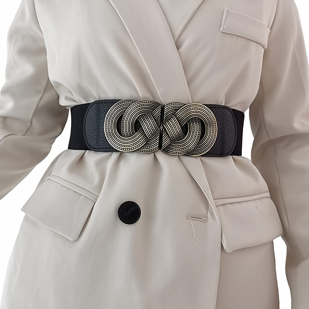 Женский ретро-пояс из эластичной кожзаменителя для пальто и платьев
