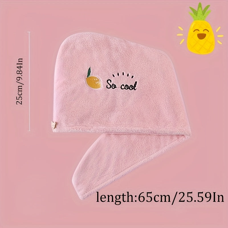 Women's Microfiber Hair Turban Cap Soft Coral Fleece Adjustable Hair Wrap for Shower Spa