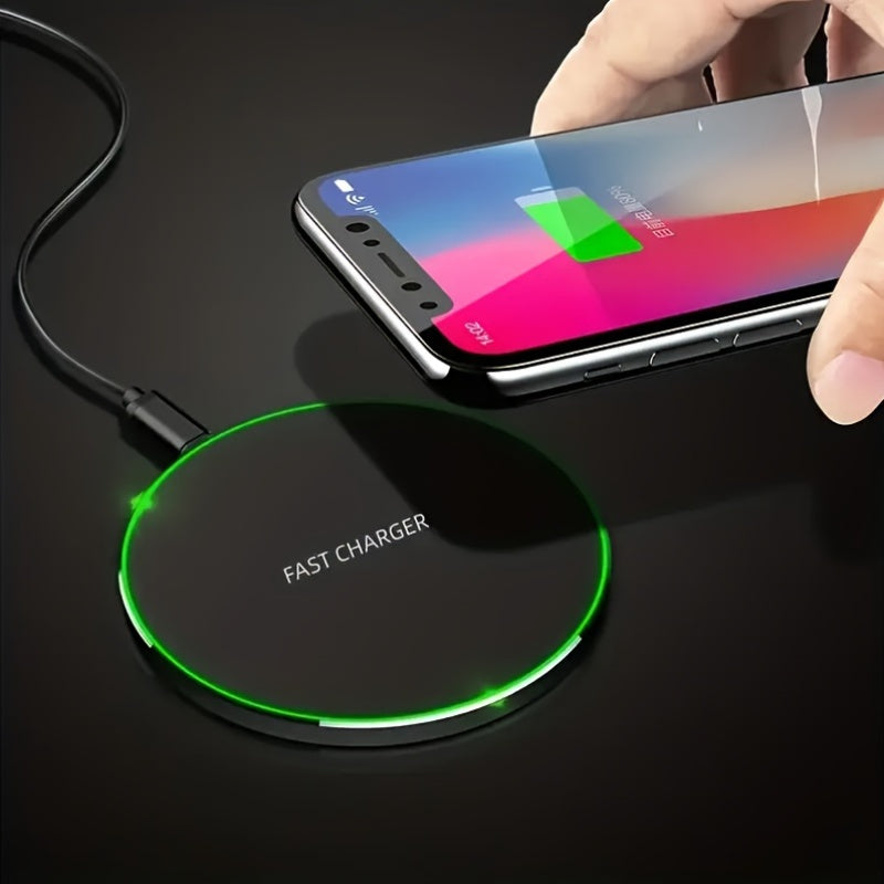 15W Wireless Charger USB C Fast Charging Pad with Quick Charge QC 3.0 for iPhone Samsung
