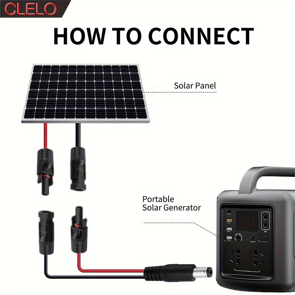 Conectores de panel solar para cables de extensión solar 5521 14AWG 3.5X1.35Mm