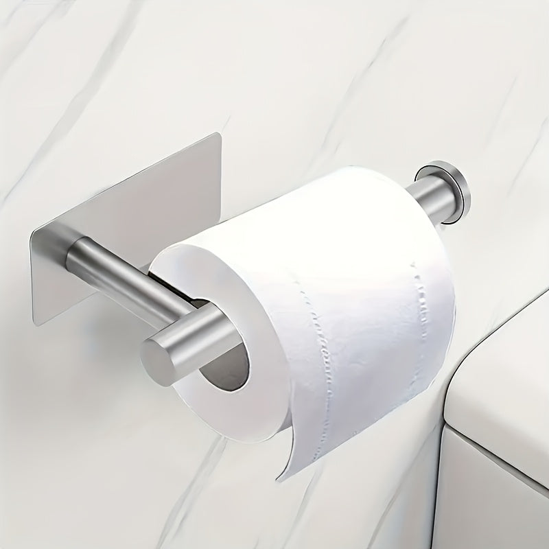 Stainless Steel Self-Adhesive Toilet Paper Holder Wall Mount Bathroom Accessory