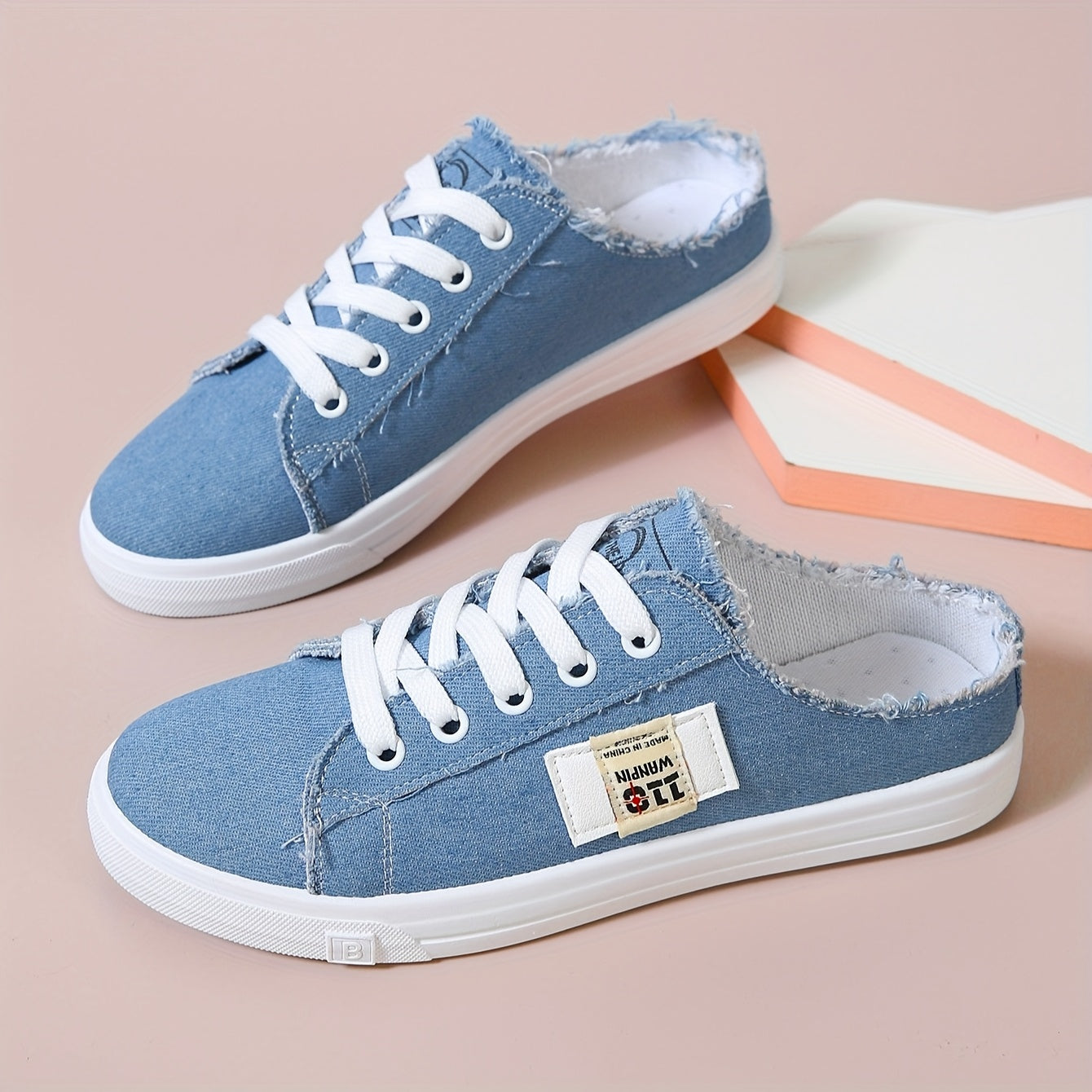 Women's Slip-On Sneakers Breathable Fabric Cushioned Sole All-Season Black White Blue