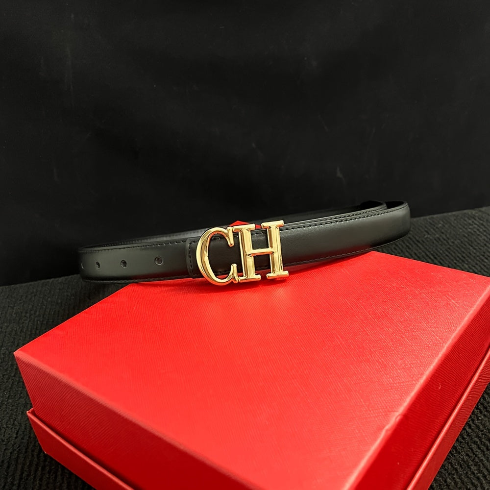 Gafas de mujer con cinturón de letras de metal fino, a la moda y de talla libre para uso diario