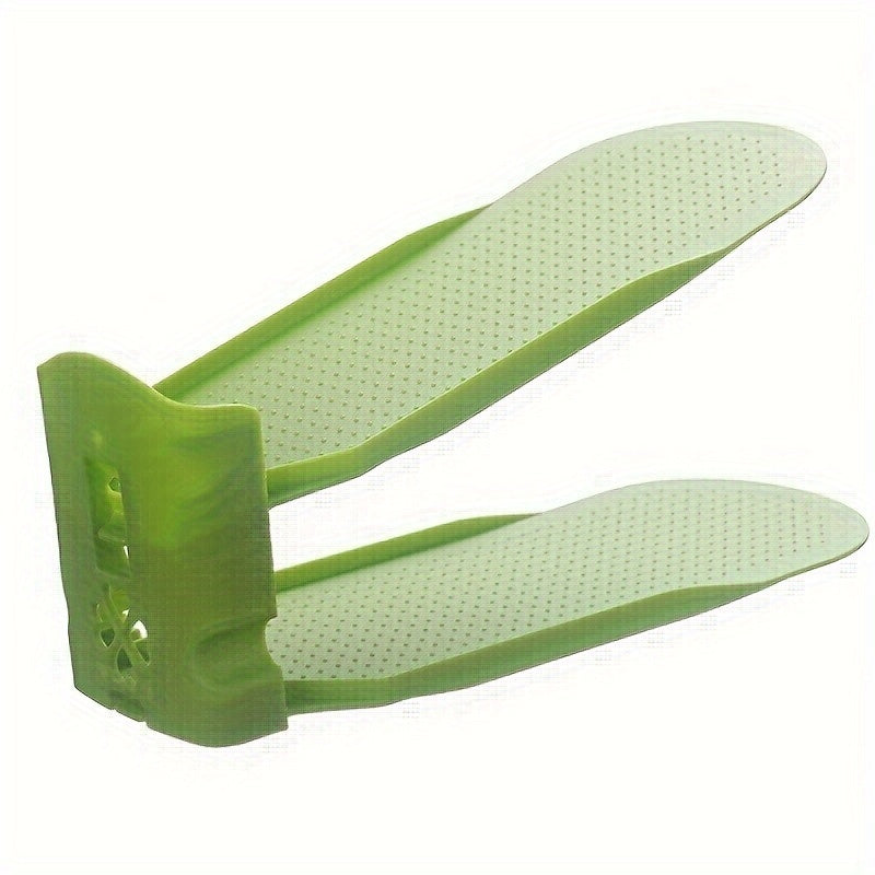 Регулируемая полка для обуви с двумя уровнями и вставной конструкцией, экономящей место