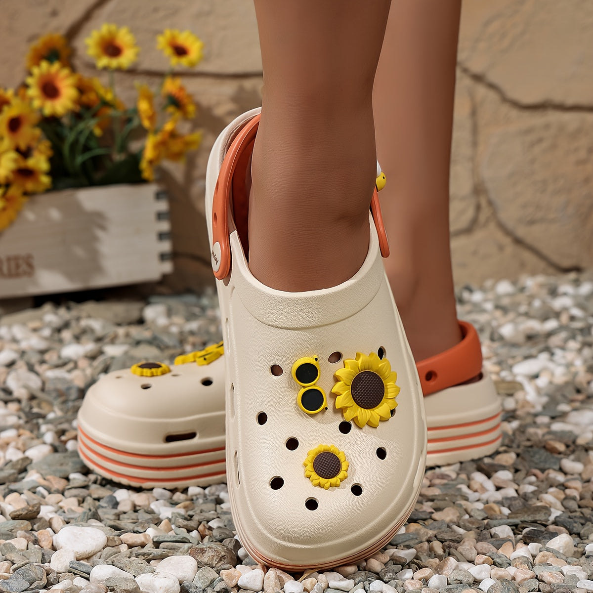Women's Summer Thick-Soled Hole Shoes Breathable Casual Garden Sandals