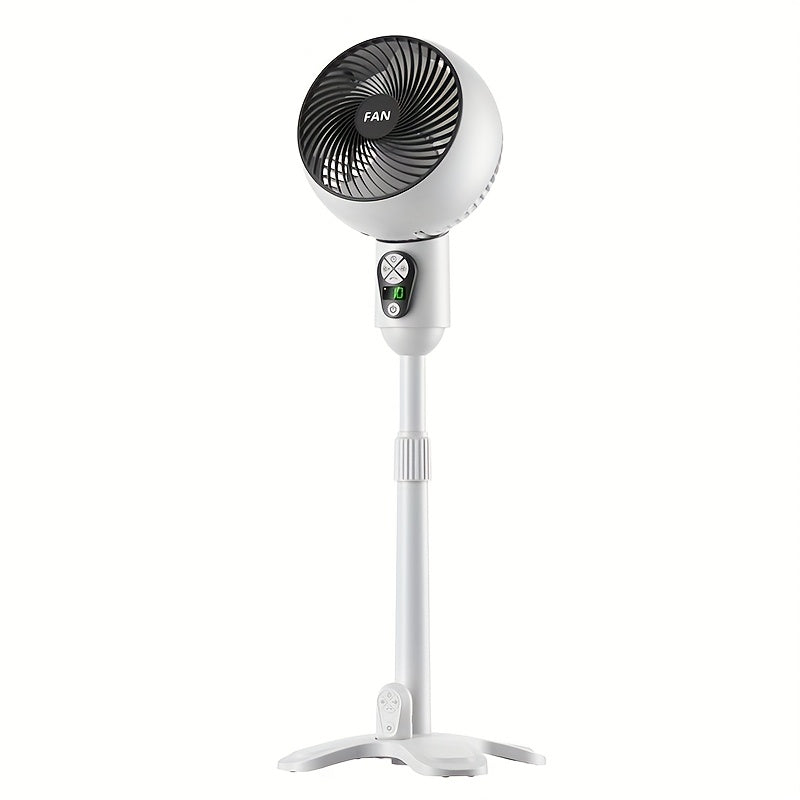 Wide angle oscillating floor fan 10 speed control multi-angle regulation retractable height strong airflow quiet operation