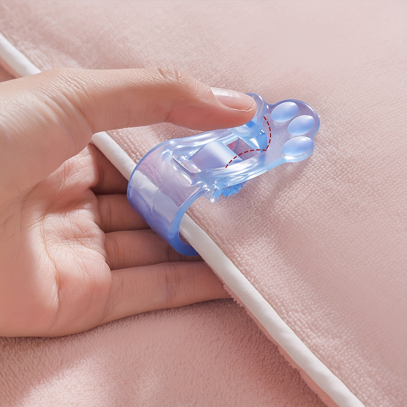 Set of 4 Bed Sheet Holders Seamless Anti-Slip Adjustable Straps Blue or Clear