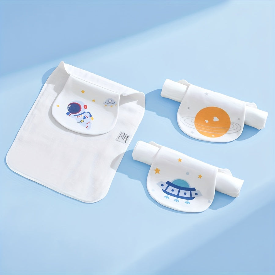 Set of 3 Soft Absorbent Knit Sweat Towels for Adults and Kids Mixed Colors