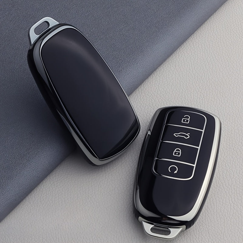 Universal TPU Car Key Fob Cover for 4-Button Remote Anti-Fall Wear-Resistant