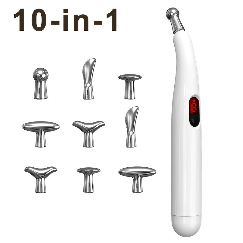 Bolígrafo de masaje eléctrico con 9 velocidades, recargable por USB, portátil para pies, manos y articulaciones