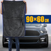Large Blue Microfiber Car Wash Towel 60x90cm Seam Edge