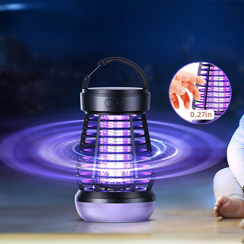 Outdoor LED Mosquito Trap Lantern USB Rechargeable Electric Insect Catcher