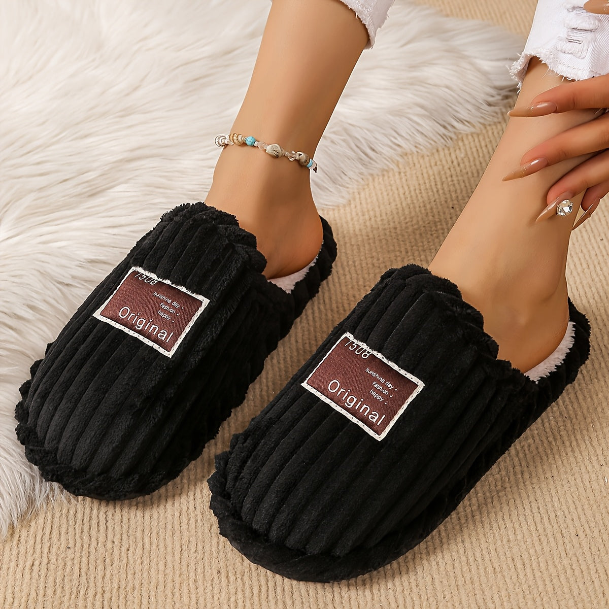 Unisex Non-Slip Indoor Slippers for Men and Women Autumn Winter Comfort