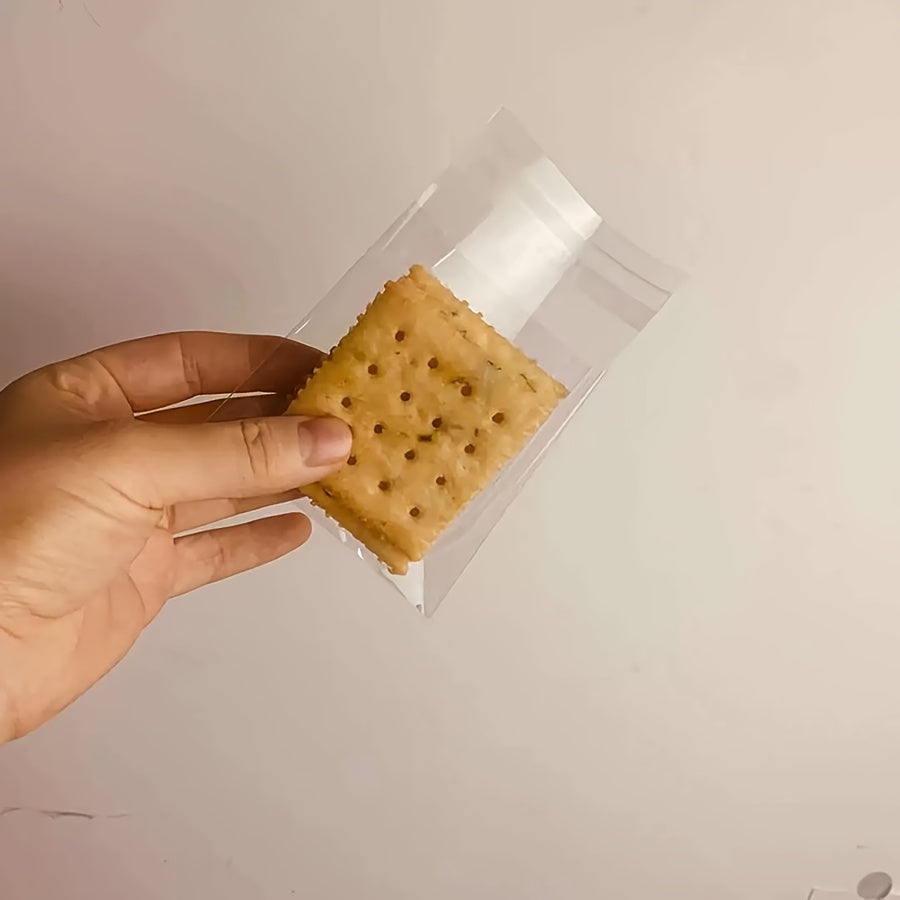Juego de 100 bolsas transparentes OPP para panes, pasteles, galletas y postres