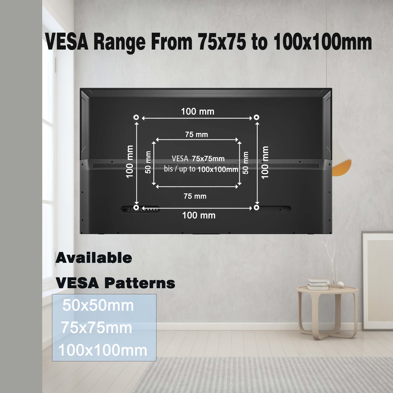 Full Motion TV Wall Mount Bracket for 14-27 Inch Screens VESA 75x75mm to 100x100mm