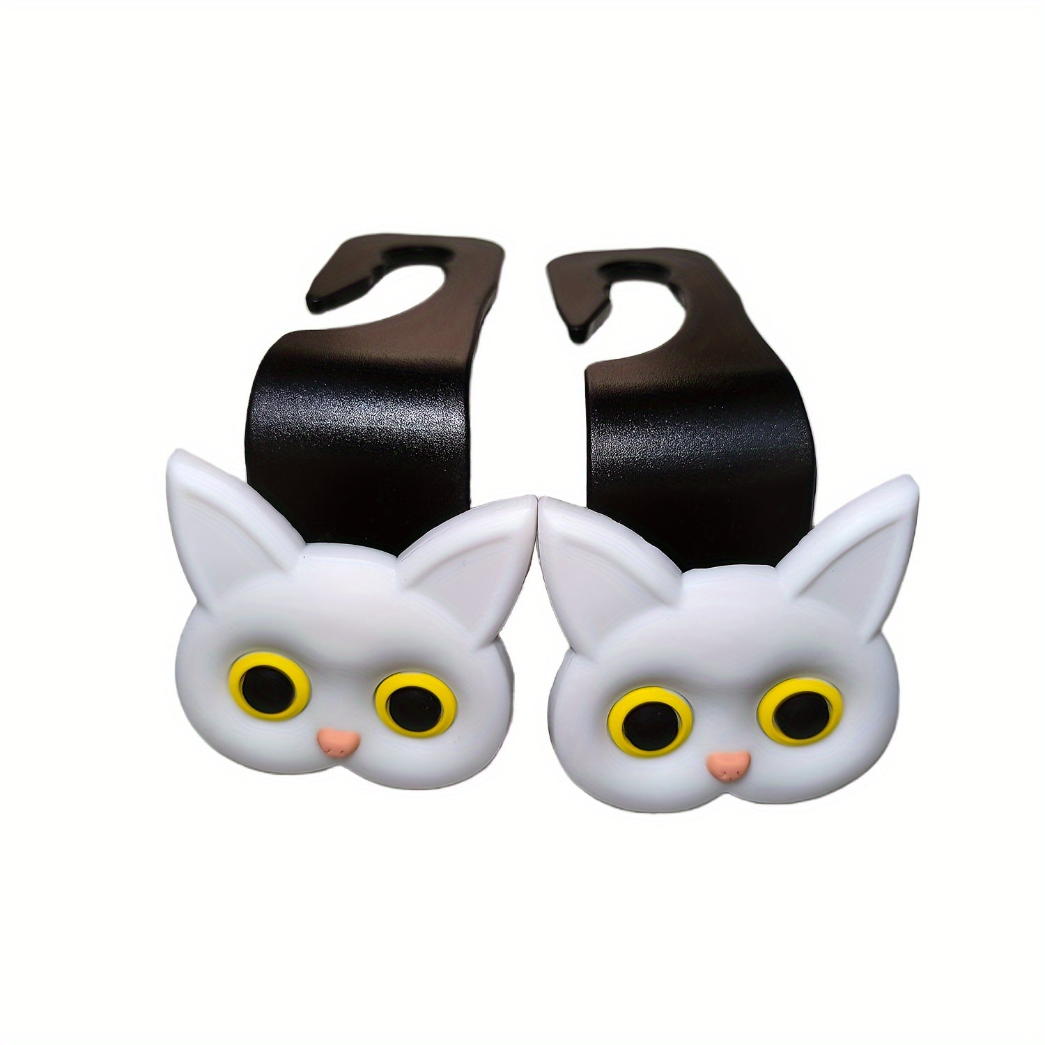 2ШТ Милые мультяшные крючки для автомобильных подголовников в виде кота, вешалки для сумок и пальто