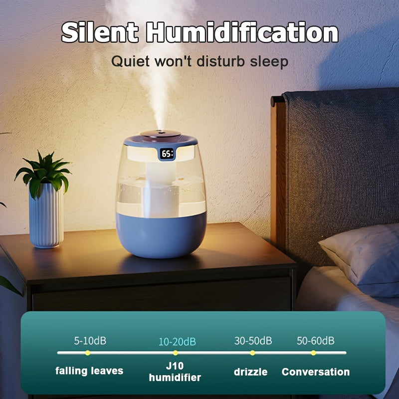 Large Mist Humidifier with USB Power for Bedroom and Desk Use