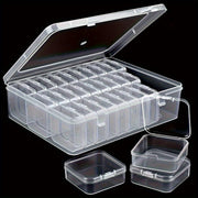 Clear Plastic Organizer with Adjustable Compartments for Beads Jewelry Crafts