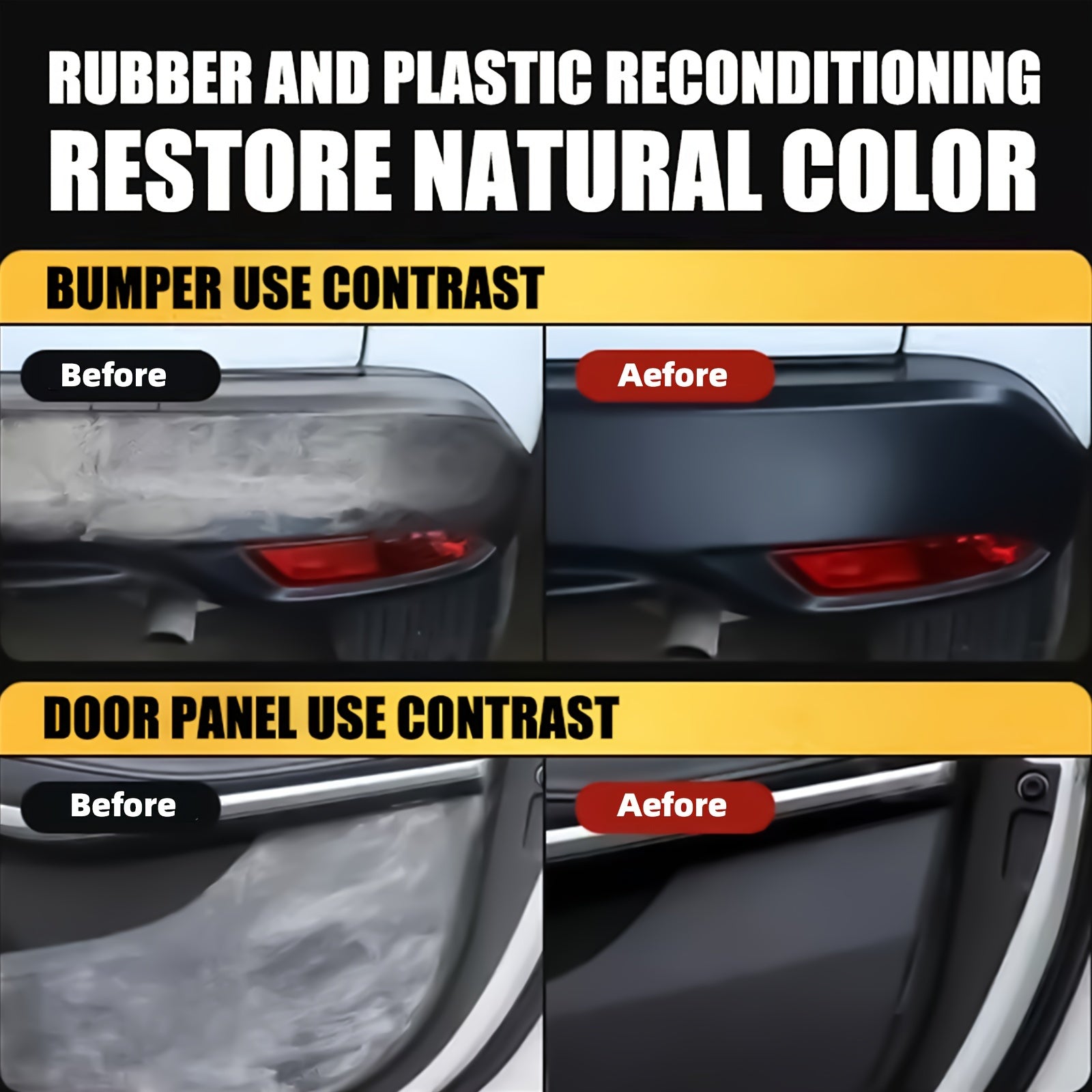 Plastic Restorer Spray for Car Interior Dashboard and Seat Cleaning 5oz