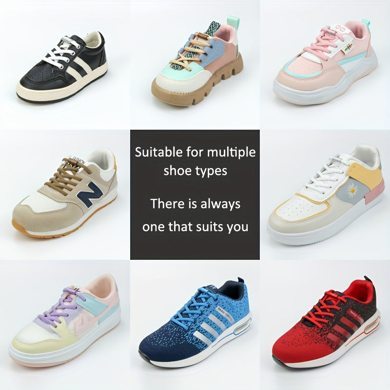 Uniseks elastik rang-barang toʻqilgan poyabzal lentalari uchun sneakers va kundalik poyabzal